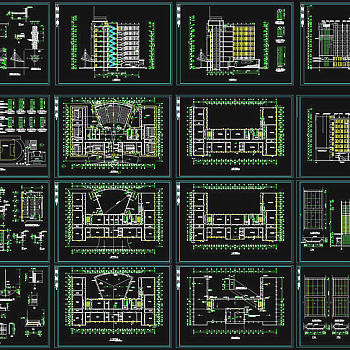 学校综合楼全套建筑图cad图纸