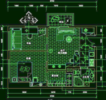 CAD居室卧室全套
