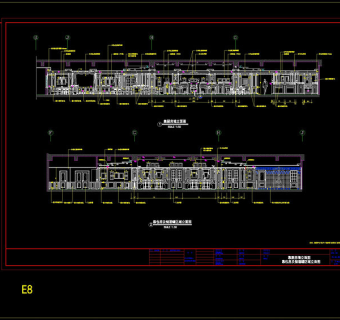 靠厨房墙立面图cad图纸