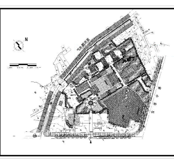 公园寺庙景观CAD图纸