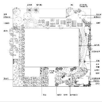 别墅景观绿化CAD图