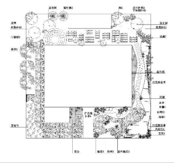 别墅景观绿化CAD图