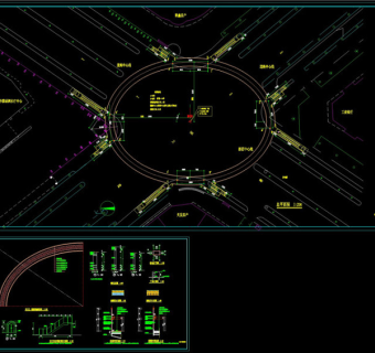 人行天桥平面图CAD图纸