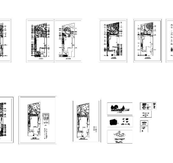 别墅庭院cad施工图
