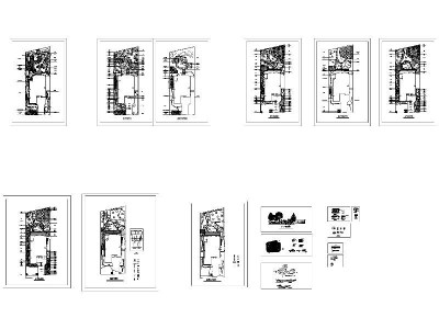 别墅庭院cad施工图