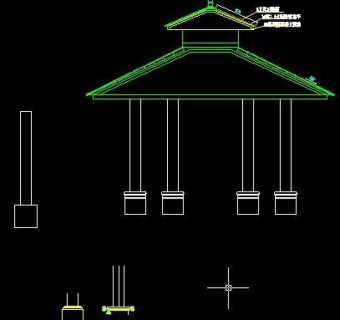 现代亭子CAD方案