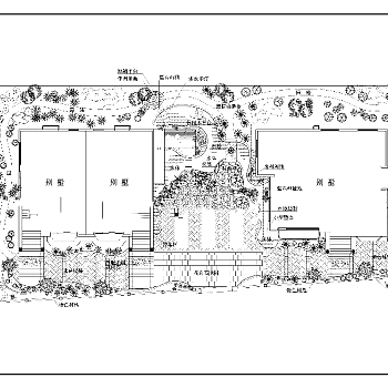 别墅景观方案cad图纸