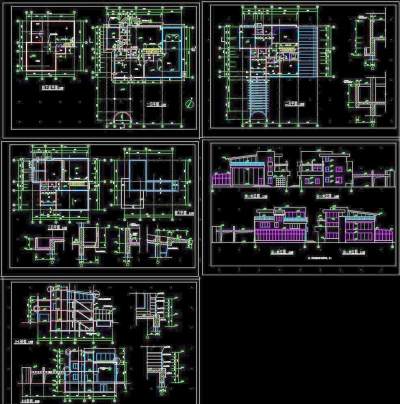 别墅建筑CAD施工图