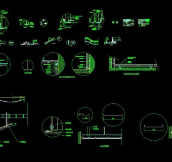 CAD建筑常用装饰天花施工图