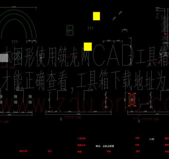 吧台立柱立面图cad图纸