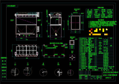 离线脉冲袋式除尘器设计CAD机械图纸
