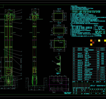 钢丝胶带斗式提升机详图CAD机械图纸