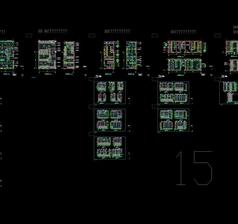 电梯厅卫生间cad图纸