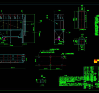 气箱脉冲袋式除尘器素材CAD机械图纸