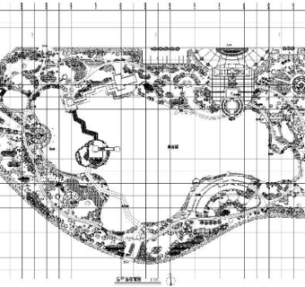 某公园布置图cad图纸