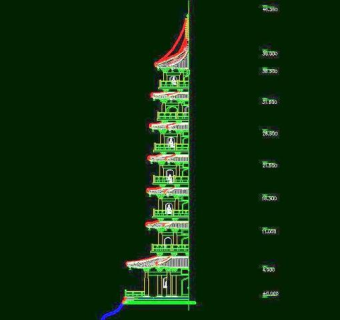 古建筑古塔CAD素材