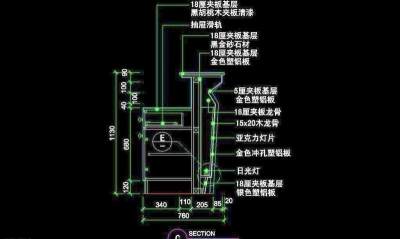 CAD之吧台收银台服务台设计