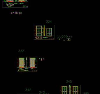 门大样图cad图纸