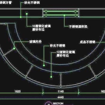 CAD之吧台收银台服务台设计