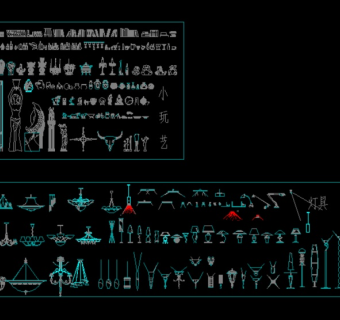 CAD室内设计平面布置图素材图片