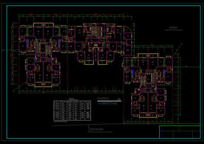 高层住宅单体cad平面图