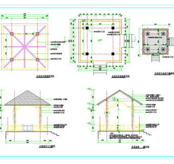 凉亭cad图纸