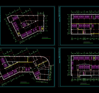 某小区地下车库平面cad方案图