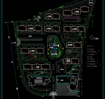住宅小区cad规划图