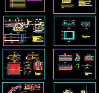 拱桥施工CAD全套图