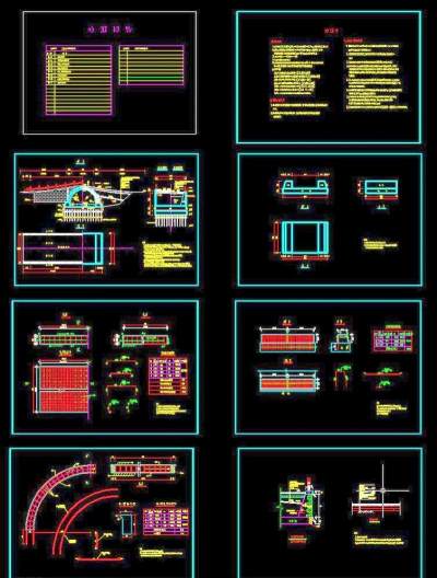拱桥施工CAD全套图