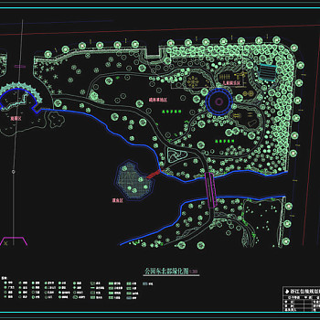 东北部园林cad景观