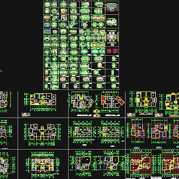 建筑百余种住宅户形平面CAD图片