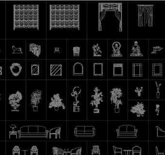 CAD常用立面模块图片