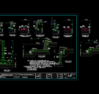 人工湖驳岸结构cad图纸