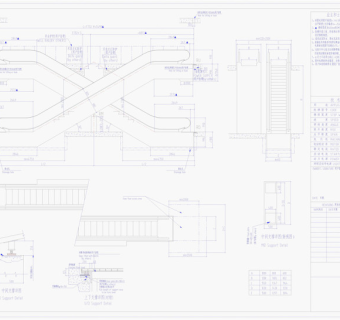 自动扶梯CAD室内素材设计图