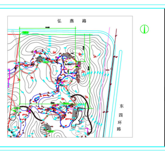 四路通山体总平面cad图纸