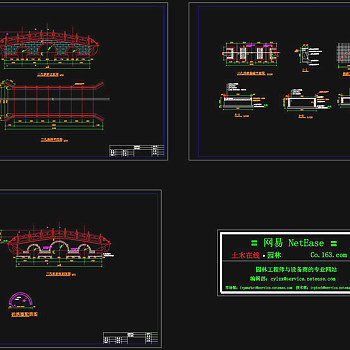 三孔拱桥cad施工图