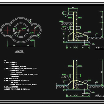 喷泉水池CAD图纸