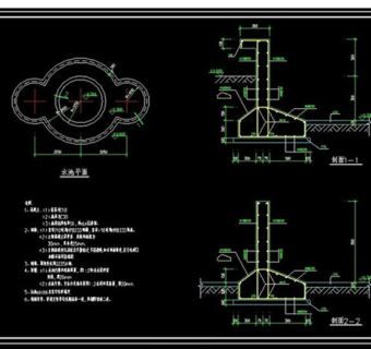 喷泉水池CAD图纸
