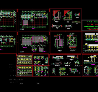太湖古建筑cad图稿