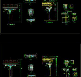 西藏很普遍的门楼样式cad图纸