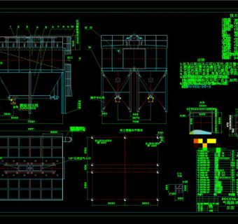 气箱脉冲袋式除尘器设计CAD机械图纸
