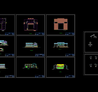 云南民居式餐厅cad图纸