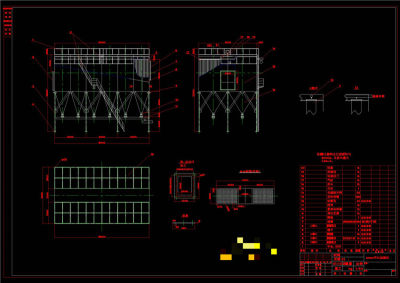 布袋除尘器示意图CAD机械图纸