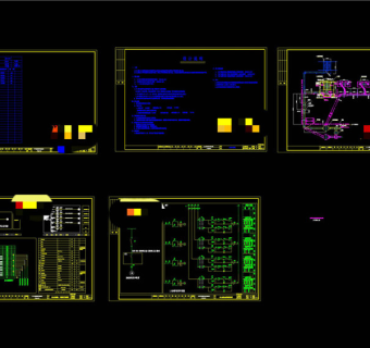 除尘电气控制图CAD机械图纸