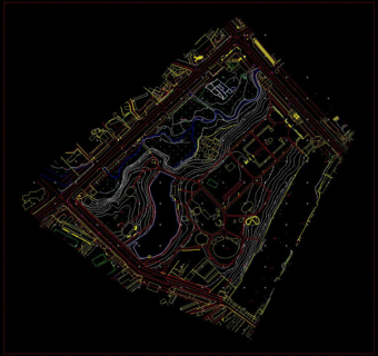 公园地形cad图纸