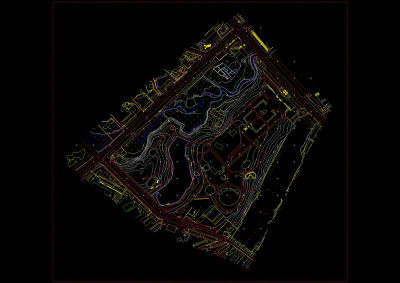 公园地形cad图纸