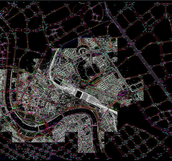 天津站地形图CAD图纸