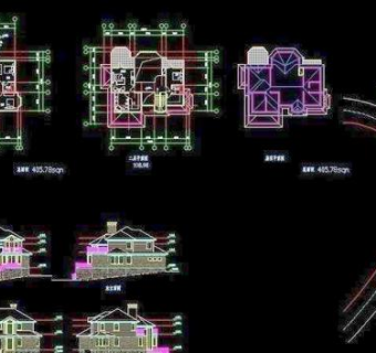 临水独栋别墅CAD图