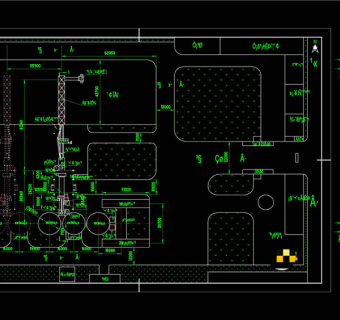 水泥粉磨站平面布置图CAD机械图纸